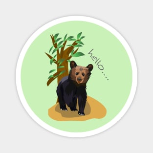 Little bear in vector illustration Magnet